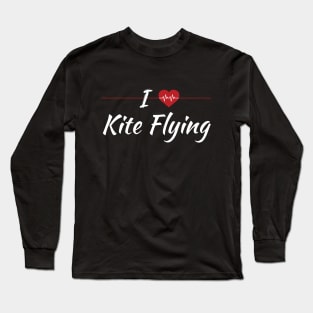 I Love Kite Fliying Cute Red Heart Long Sleeve T-Shirt